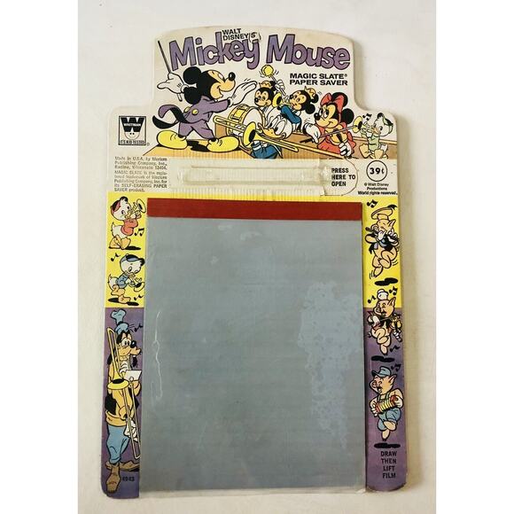 Vintage 1970s Whitman Mickey Mouse Magic Slate Toy Walt Disney Conductor Band - Picture 10 of 10